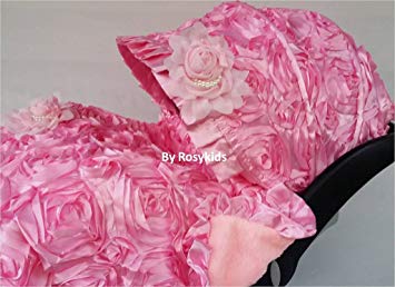 Rosy Kids Infant Carseat Canopy Cover 4pc Whole Caboodle, Baby Car Seat Cover Baby Blanket Outdoor...