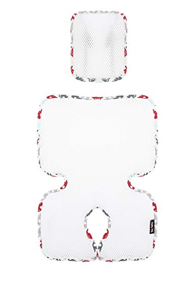 to:tots 3D-Mesh Seat Liner for Convertible Car Seat & Stroller (Elephant/Red)