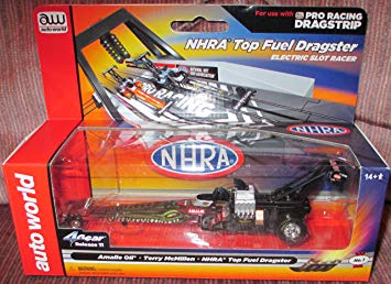 #SC263/48-1 Auto World NHRA Top Fuel Dragster Amalie Oil Terry McMillen Electric Slot Car