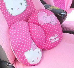 Hello Kitty Sanrio Comfortable Lumbar Back Cushion pink by H-M Shop by Hello Kitty