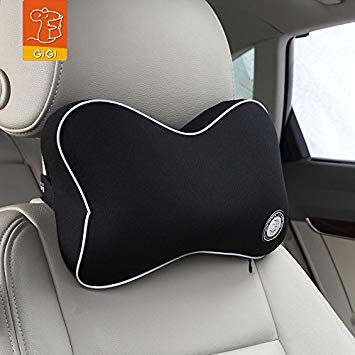 Smart Direct Vehicle Back Support Neck Care Recess Memory Foam Pillow (Black)