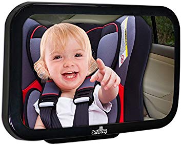 HOT SALE! - Back Seat Baby Car Mirror - 35% Greater View Of Your Rear Facing Baby* - Unique Convex Angle...