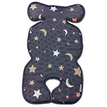 Agibaby 3D Air Mesh Cool Seat Pad/Cushion/Liner for Stroller and Car Seat (Shiny Star) - Hand Made