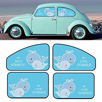 Car Window Shade for Baby, AYAMAYA Funny Cartoon Front/Rear Side Window Magnetic Suction...