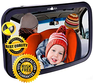 PERFICUS Back Seat Baby Mirror - Rear Facing Convex Mirror For Toddlers & Children - Wide Angle...