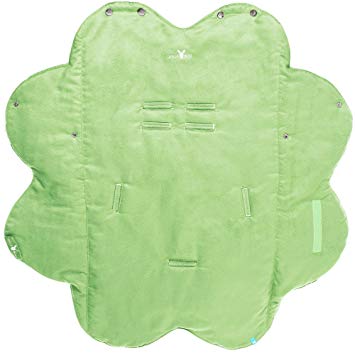 Wallaboo Baby Blanket Cozy Faux Suede with Thick Shearling Lining, Lime Green