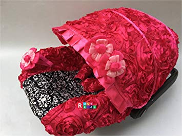 Rosy Kids Infant Carseat Canopy Cover 3pc Whole Caboodle, Baby Car Seat Cover Outdoor Kit, Color10NR01
