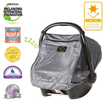 Snoozeshade Infant Carriers Deluxe Breathable Mesh Infant Car Seat Sunshade and Canopy