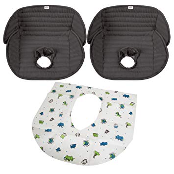 Summer Infant Deluxe Piddle Pad, Black - 2 Pack with Disposable Potty Protectors 10-Pack