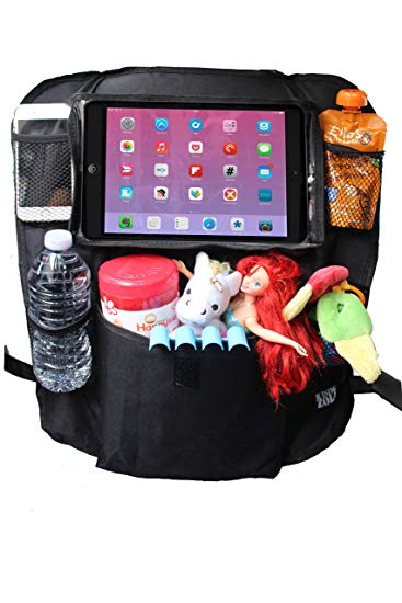 Raising Zola Car Backseat Organizer with Tablet Holder for Androids, iPads - Toy Organizer Holder -...