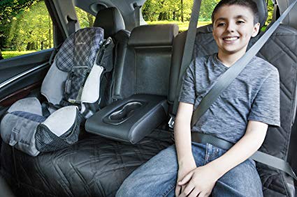 Bench Seat Protector For Up To 3 Seatbelts With Removable Zipper - Catch Crumbs & Spills. Lifelong Promise (Black Zipper). Also Available In Black Bench.