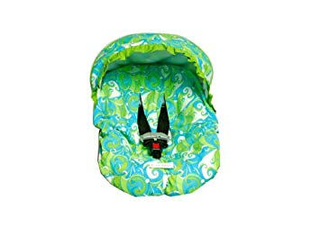 Hot Toddies Infant Car Seat Cover for Side Impact Protection Car Seats Emma Swirl Turquoise