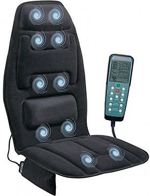 Heated Back Massage Seat Cushion Car Seat Chair Massager Lumbar Neck Pad Heater