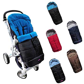 German Designed Stroller Footmuff, 5 Way Zippers Style For Baby Easy In&Out Height Adjustable