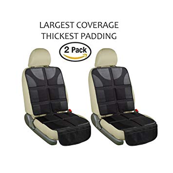 (2-PACK) Car Seat Protector Cover for Kids & Adults. Largest Coverage & Thickest Padding Cushion with...