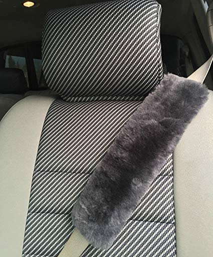 100% Sheepskin Luxury Seat Belt Cover One Piece