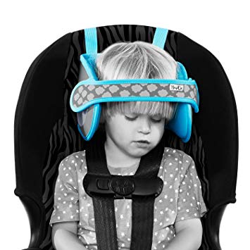 NapUp Child Car Seat Head Support - A Comfortable Safe Sleep Solution (Blue).