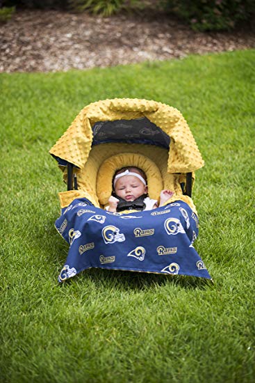 NFL St. Louis Rams The Whole Caboodle 5PC set - Baby Car Seat Canopy with matching accessories