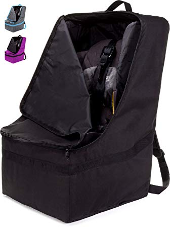 ZOHZO Car Seat Travel Bag — Adjustable, Padded Backpack for Car Seats — Car Seat Travel Tote — Save...