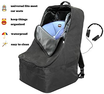 Magictodoor Foldable Padded Travel Car Seat Backpack Waterproof Travel Bag w/Extra Shoulder Mesh...