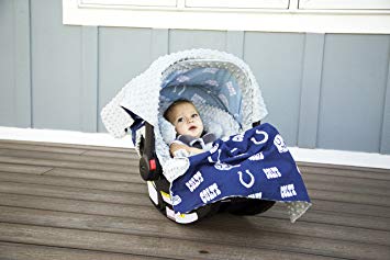 NFL Indianapolis Colts The Whole Caboodle 5PC set - Baby Car Seat Canopy with matching accessories
